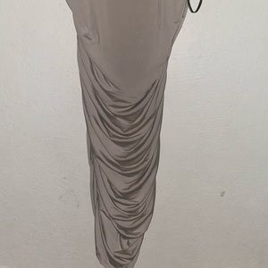 Khaki Bodycon scrunched dress. Size MEDIUM.